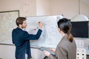 Presenting data on whiteboard